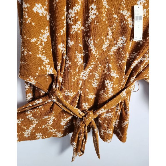 Anthropologie Women's Sz. S Gold Floral Amber Dolman Blouse NWT - Picture 5 of 8